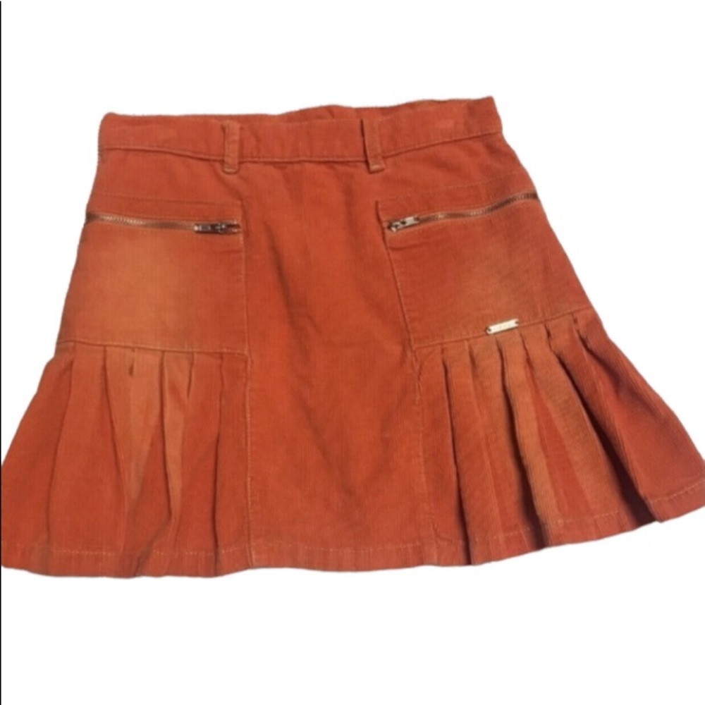 Bianni girl’s distressed corduroy pleated skirt